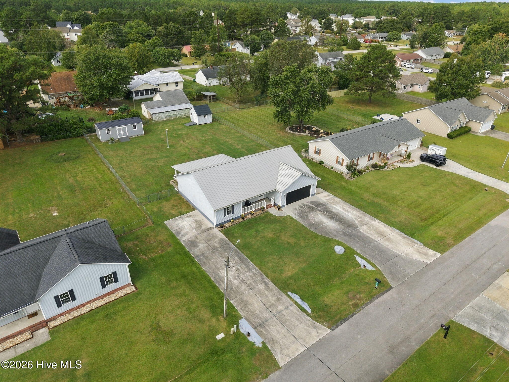107 Fodder Drive Hubert, NC 28539 - Photo 44 of 61 44_Aerial_Front_Angle