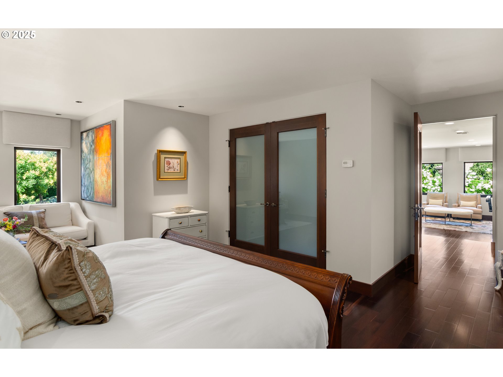 8418 Valley Way Southeast Turner, OR 97392 - Photo 35 of 48 a bedroom with a bed and wooden floor