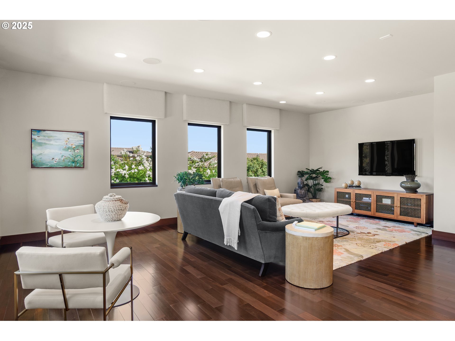 8418 Valley Way Southeast Turner, OR 97392 - Photo 37 of 48 a living room with furniture and a flat screen tv