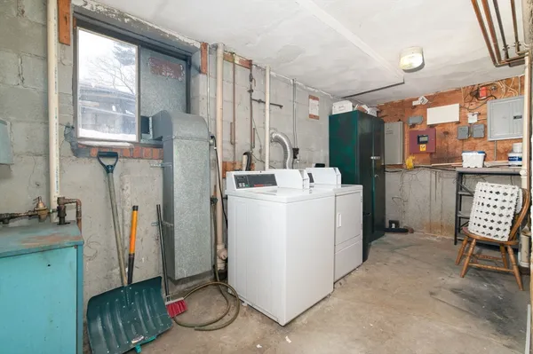 a room with storage and utility