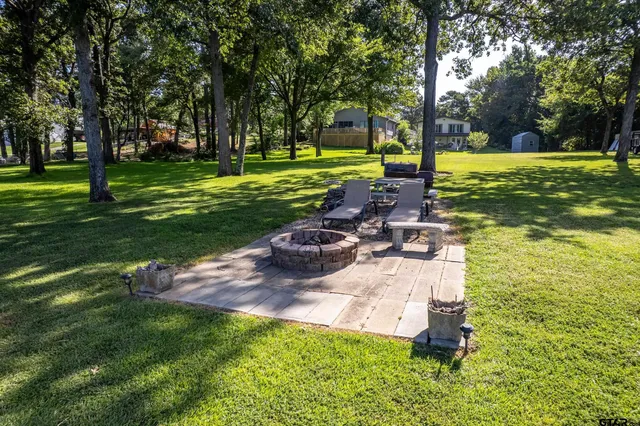 a view of a lake with a mountain