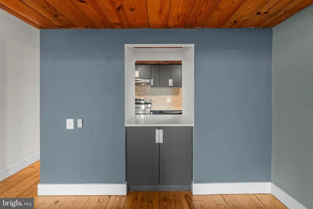 a view of a house with wooden floor