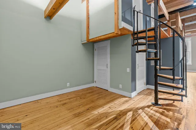 a view of hallway with stairs