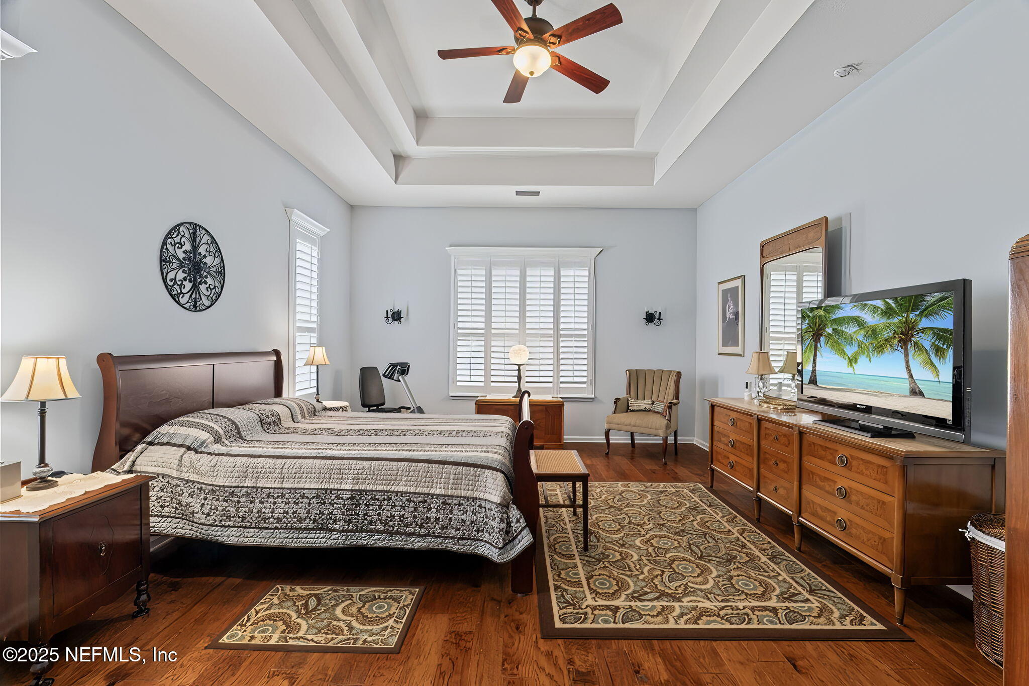 232 Porta Rosa Circle St. Augustine, FL 32092 - Photo 14 of 42 a bedroom with a bed and a flat screen tv