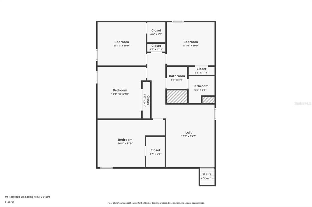 94 Rose Bud Ln Spring Hill Spring Hill, FL 34609 - Photo 38 of 38 a picture of a floor plan