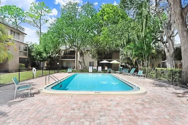 a view of outdoor space yard swimming pool and patio