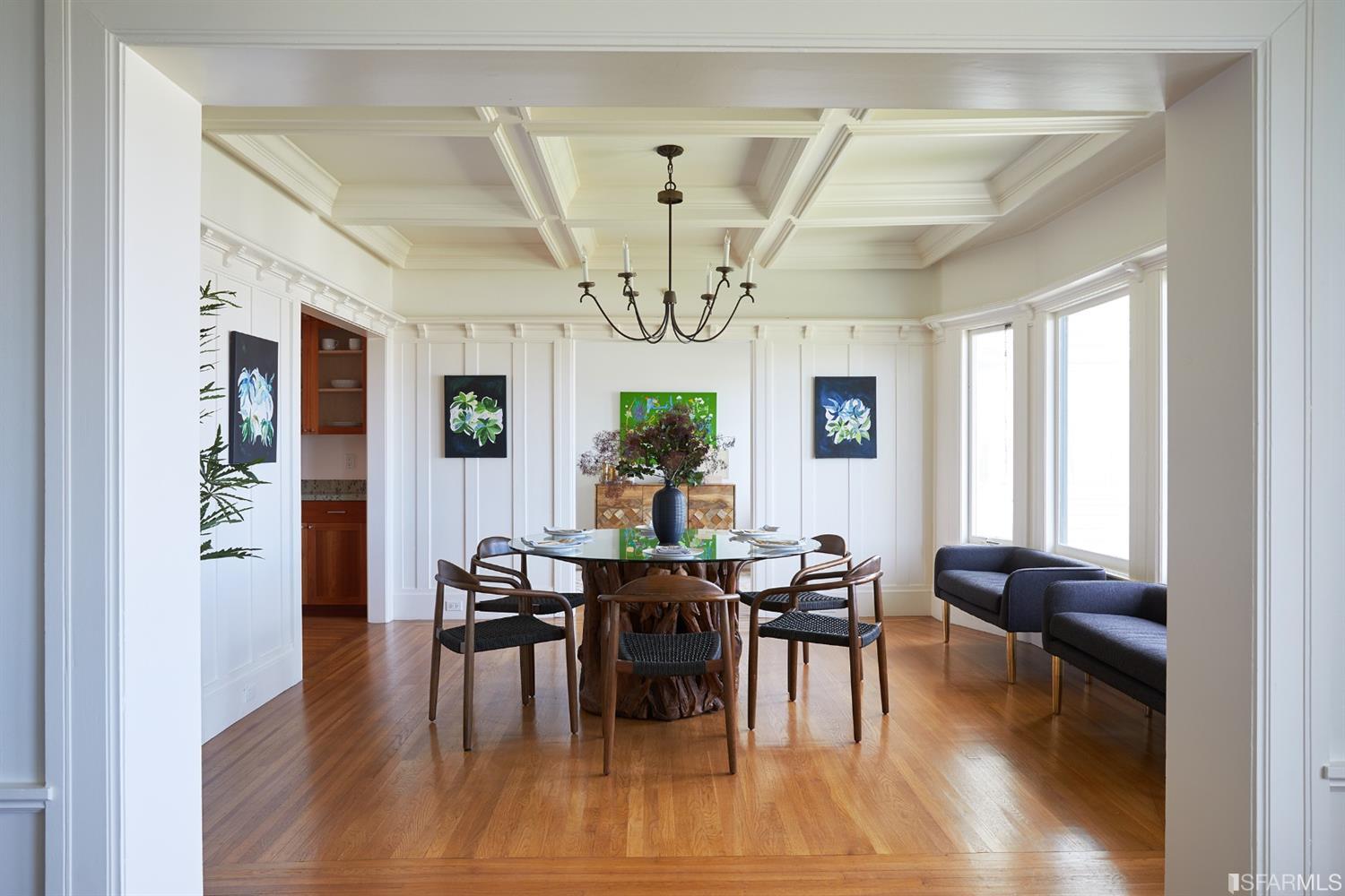 2444 Broadway San Francisco, CA 94115 - Photo 14 of 57 a view of a dining room with furniture window and wooden floor