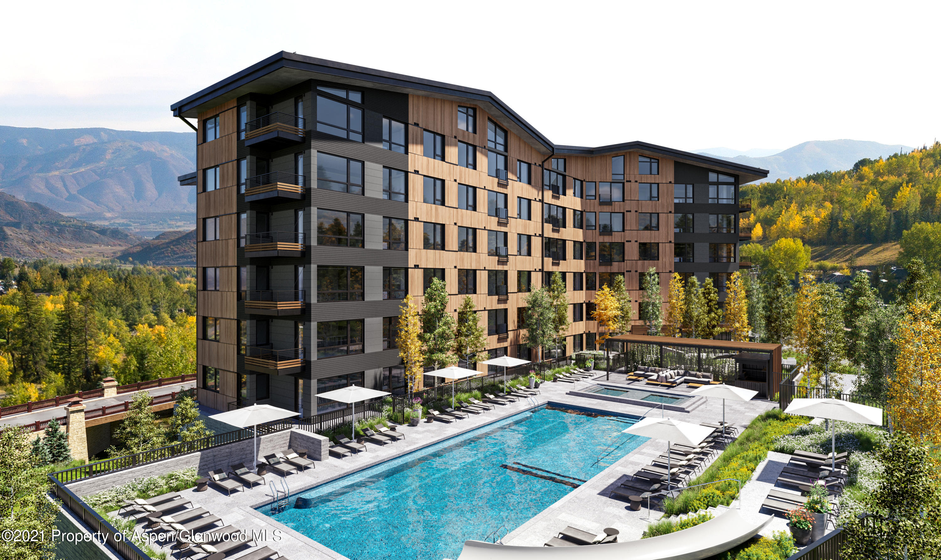 119 Wood Road, Unit 405 Snowmass Village, CO 81615 - Photo 3 of 8 Electric Pass Lodge_South Facade 1.21