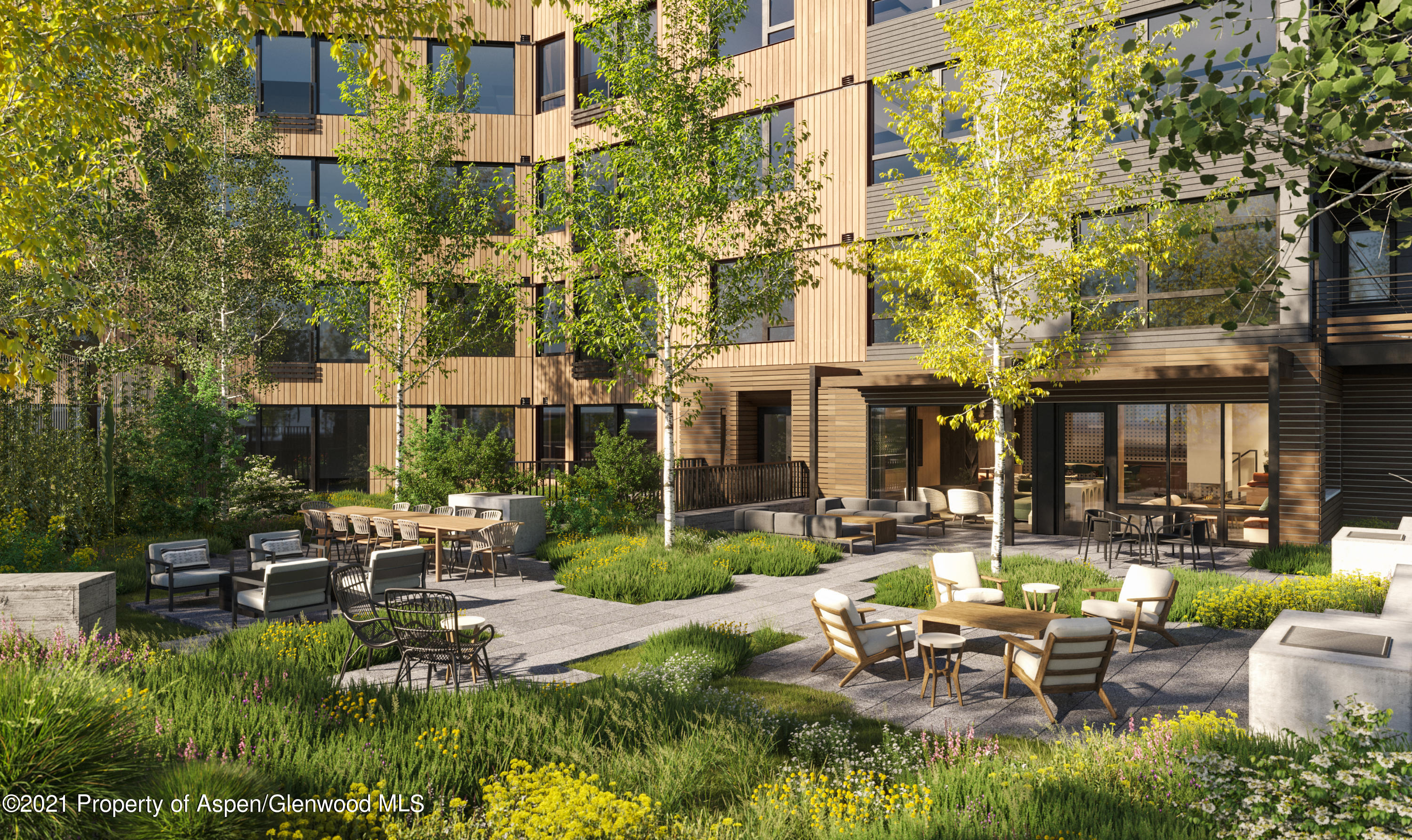 119 Wood Road, Unit 405 Snowmass Village, CO 81615 - Photo 4 of 8 Electric Pass Lodge_Courtyard