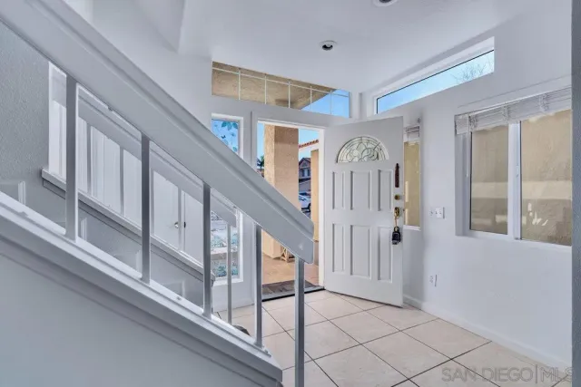 a view of an entryway with stairs