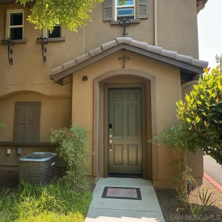 a view of a door of the house