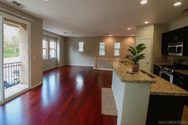 a kitchen with counter top space and a sink