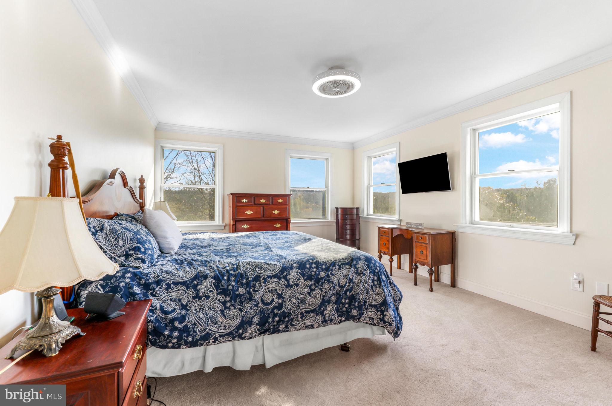 21310 West Liberty Road Parkton, MD 21120 - Photo 67 of 111 a bedroom with a bed and a flat screen tv