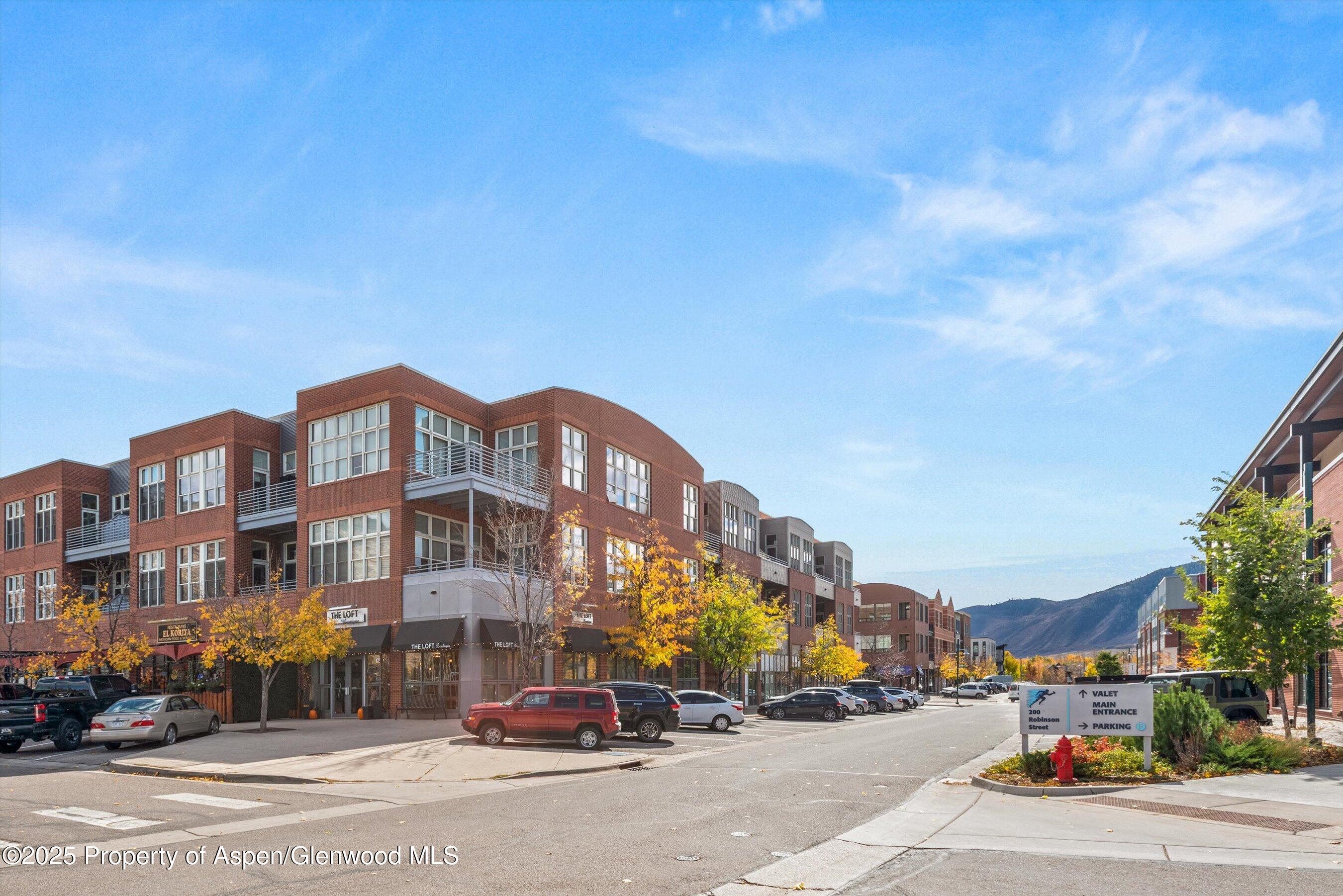 231 Robinson Street, Unit 302 Basalt, CO 81621 - Photo 17 of 17 a city street with cars parked in front of it