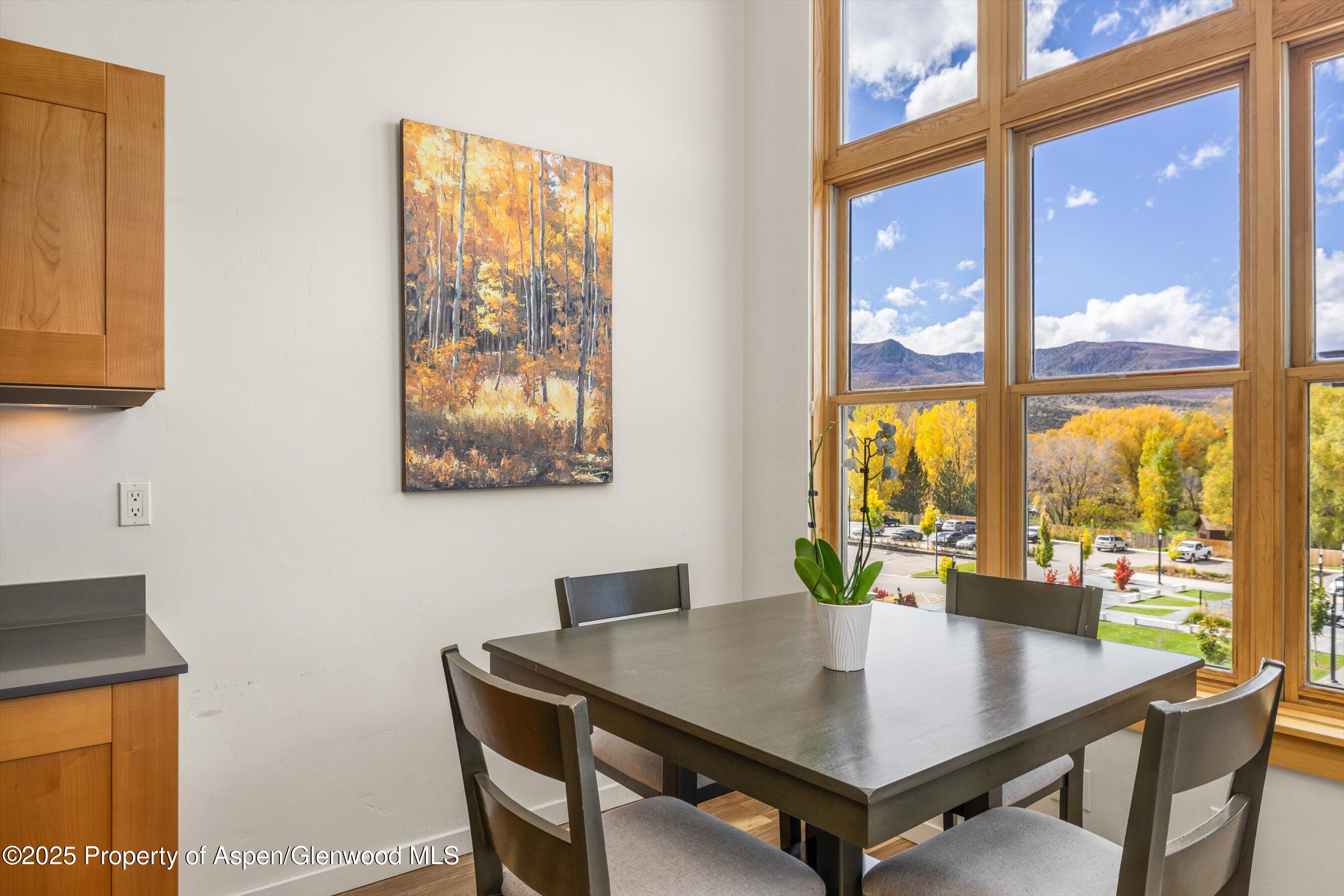231 Robinson Street, Unit 302 Basalt, CO 81621 - Photo 6 of 17 a view of a dining room with furniture and window