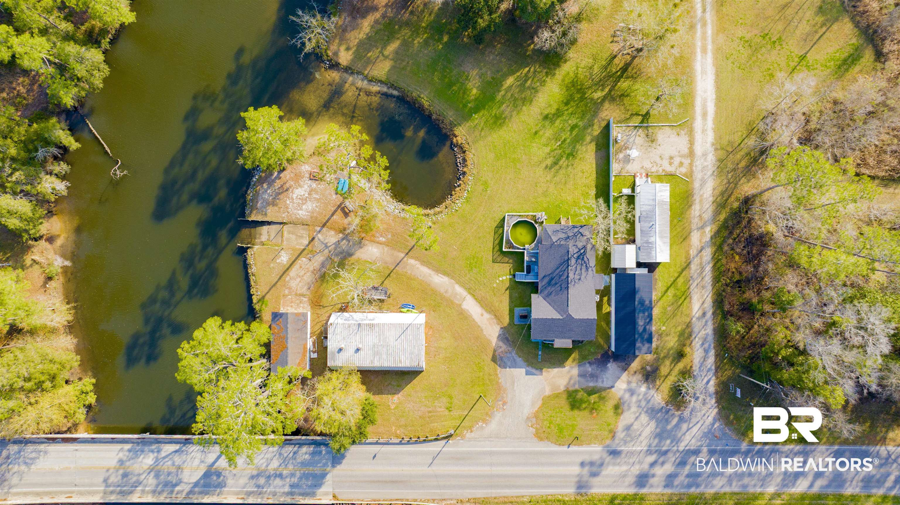 23770 Miflin Road Elberta, AL 36530 - Photo 36 of 38 Drone / aerial view of a nearby body of water