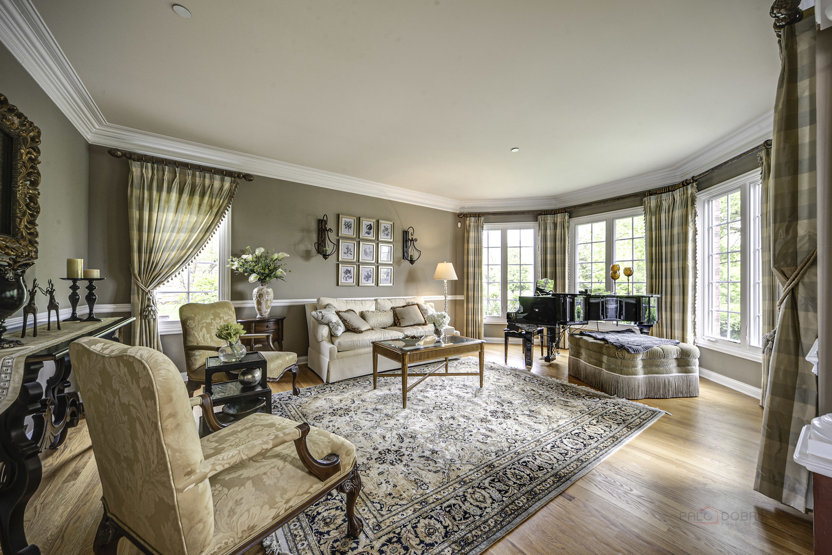 4907 Clover Court Long Grove, IL 60047 - Photo 15 of 67 a living room with furniture and a wooden floor