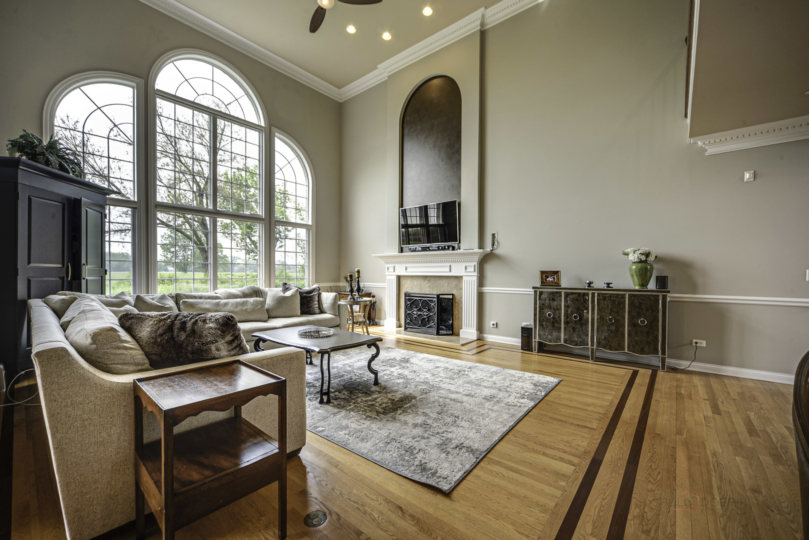 4907 Clover Court Long Grove, IL 60047 - Photo 21 of 67 a living room with fireplace furniture and a large window