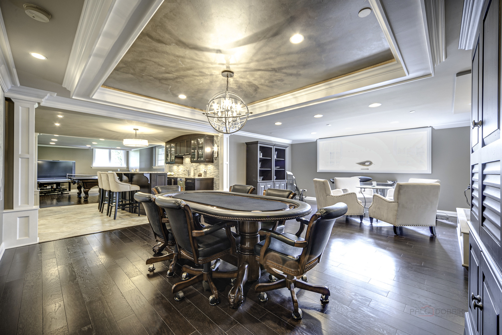 4907 Clover Court Long Grove, IL 60047 - Photo 42 of 67 a view of a dining room with furniture wooden floor and chandelier