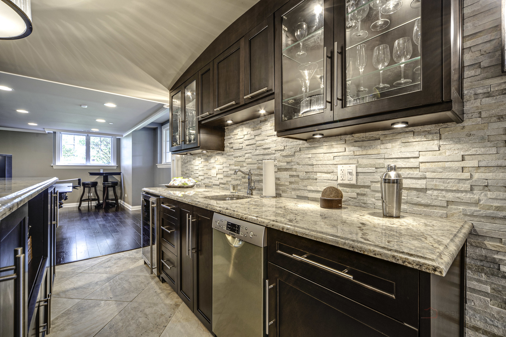 4907 Clover Court Long Grove, IL 60047 - Photo 45 of 67 a kitchen with stainless steel appliances granite countertop a stove a sink and a microwave