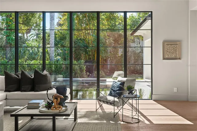 an empty room with a window