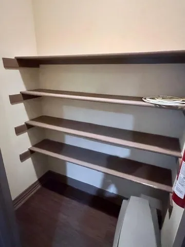 a close view of closet