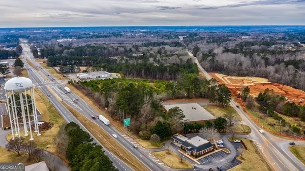 a aerial view of a house