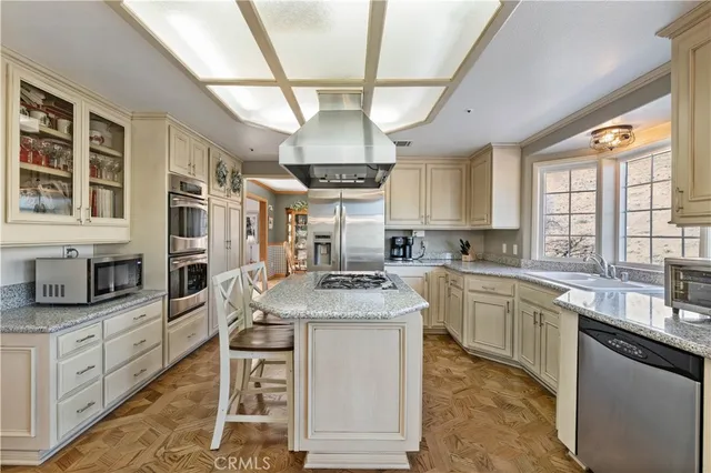 a living room with a couch and a fireplace