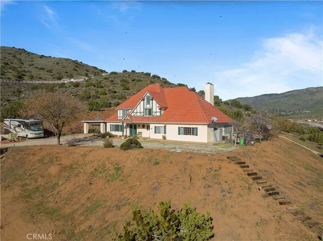 a view of a lake with mountain