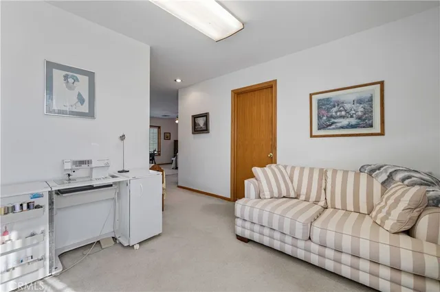 a view of a lake with a big yard