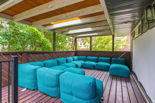 4150 Dover Lane Provo, UT 84604 - Photo 33 of 44 Covered outdoor deck featuring wood-finish flooring
