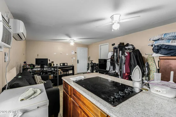 a view of a kitchen and a sink