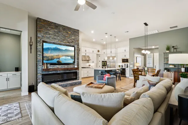 a view of a living room