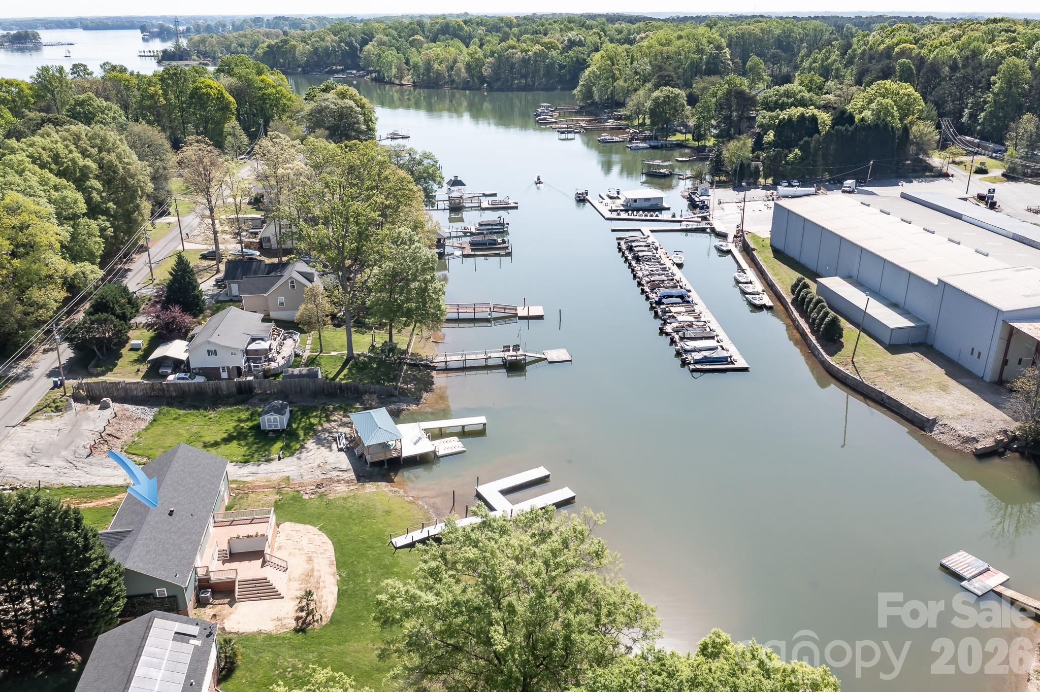 7858 Blackwood Road Denver, NC 28037 - Photo 5 of 11 an aerial view of a house with outdoor space and lake view