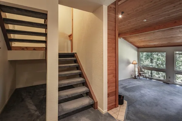 a view of a livingroom with a fireplace