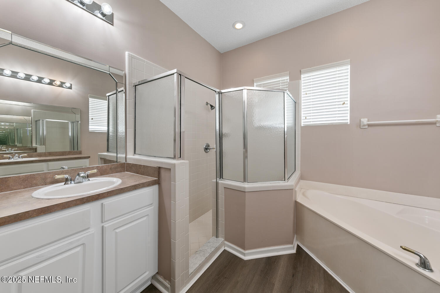 4219 Woodley Creek Road Jacksonville, FL 32218 - Photo 15 of 28 a bathroom with a granite countertop sink toilet and shower