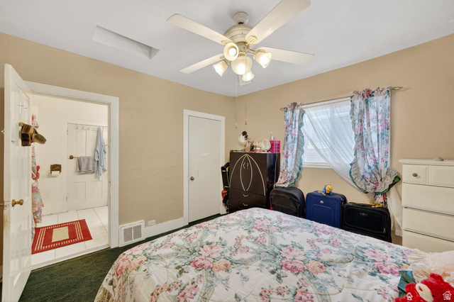 977 23rd Street Ogden, UT 84401 - Photo 11 of 29 Bedroom featuring carpet floors and ceiling fan