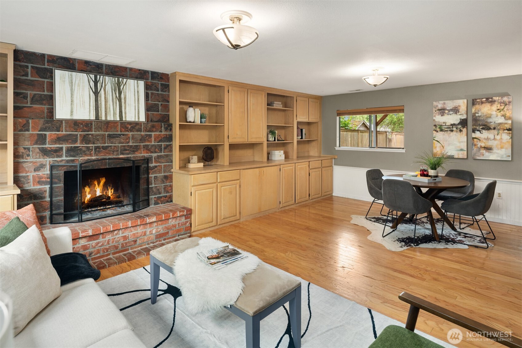 418 212th Street Southwest Bothell, WA 98021 - Photo 25 of 40 a living room with furniture and a fireplace