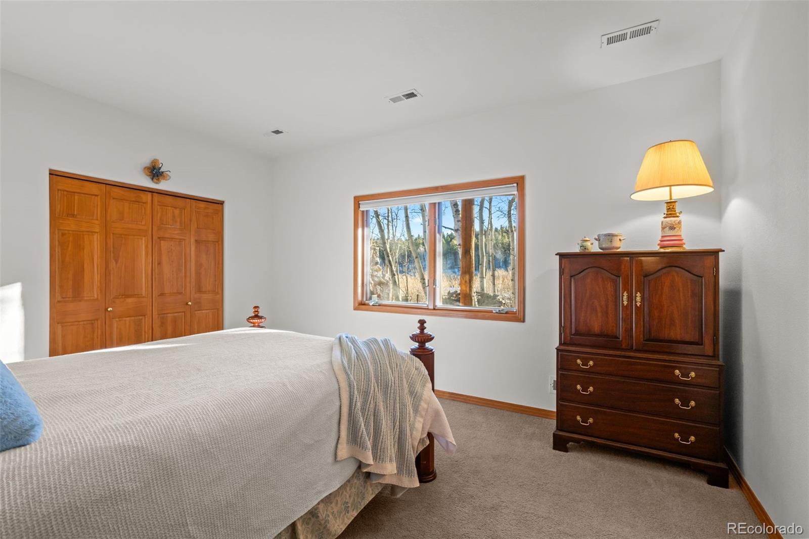 44 Forest Ridge Circle Bailey, CO 80421 - Photo 24 of 50 a bedroom with a bed and a dresser
