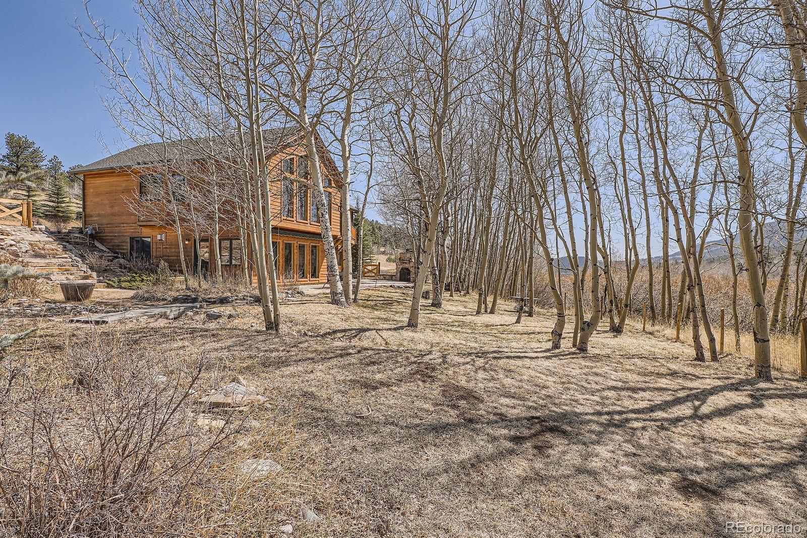 44 Forest Ridge Circle Bailey, CO 80421 - Photo 32 of 50 a view of a house with trees in the background