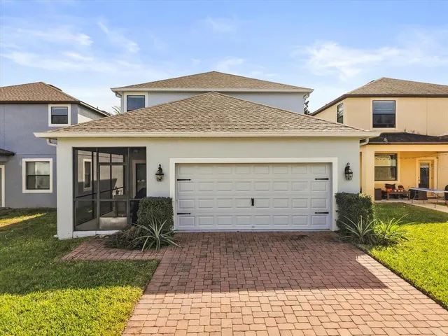 a view of a house with a patio