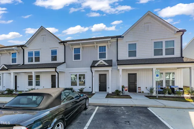 a front view of multiple house