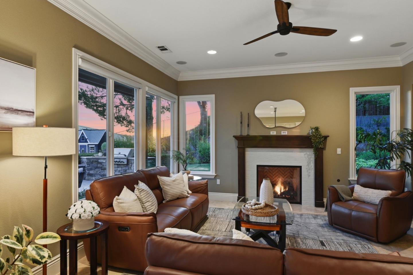 2566 Bentley Ridge Drive San Jose, CA 95138 - Photo 43 of 101 a living room with furniture and a fireplace