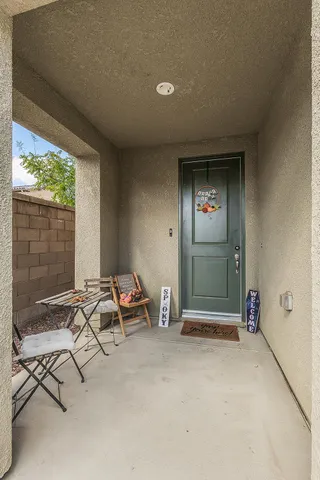 a view of outdoor seating space