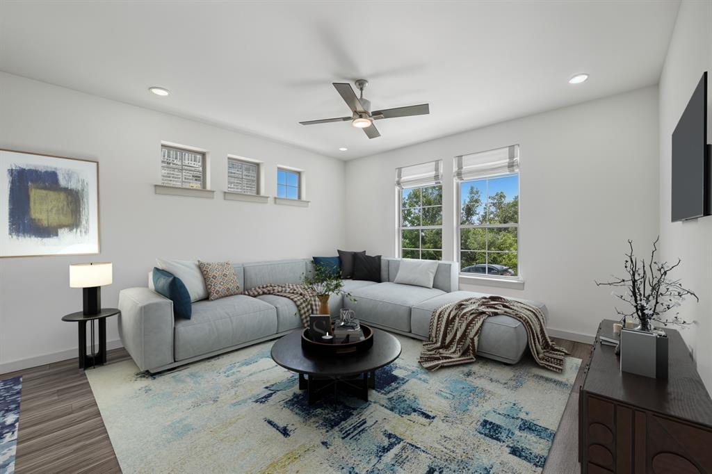 228 Spring Hill Road Flower Mound, TX 75028 - Photo 4 of 31 a living room with furniture and a large window