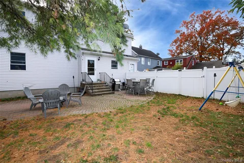 a view of a house with a patio