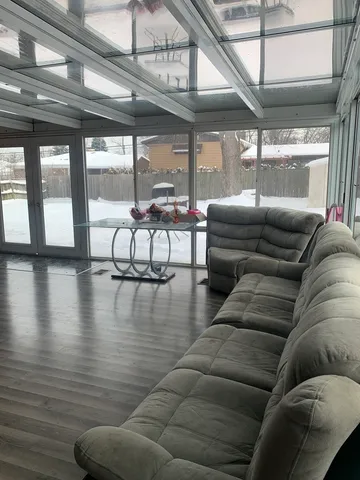 a view of staircase with a rug