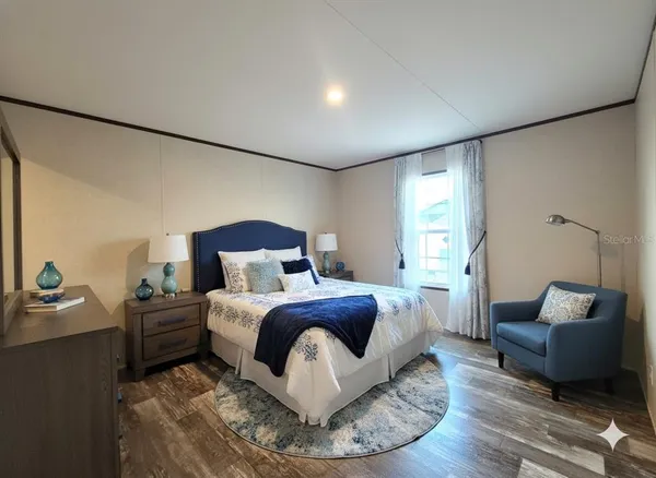 a view of an ocean and a yard