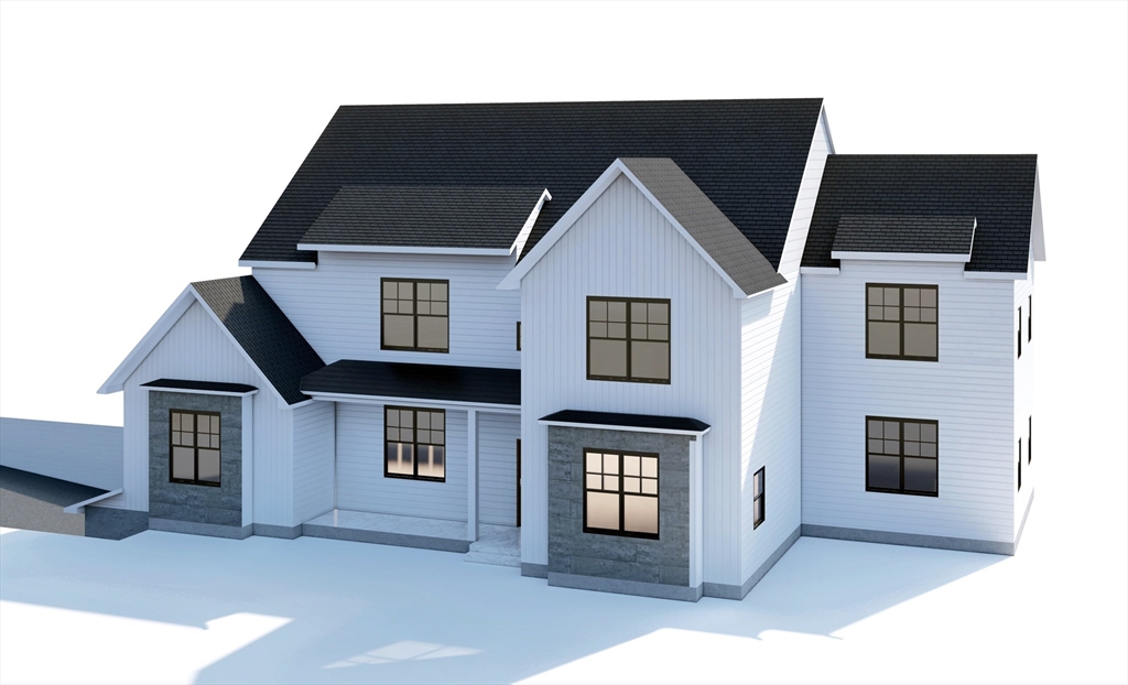 a front view of a house with windows