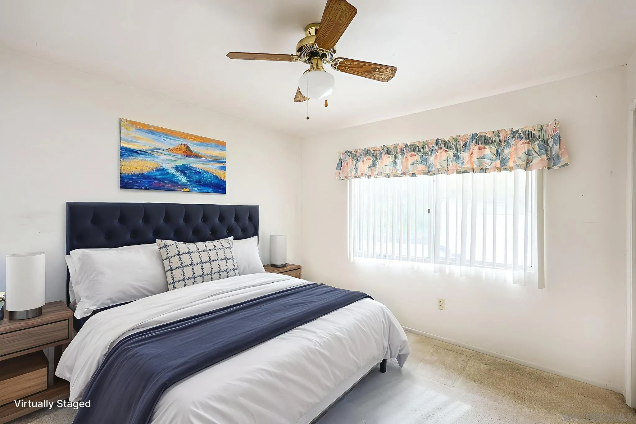 221 Colina Terrace Vista, CA 92084 - Photo 31 of 57 a bedroom with a bed and a painting on the wall